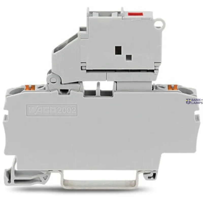 WAGO Fuse Terminal Block 2-Conductor, 2.5 mm², With End Plate 2202-1611-1000-541