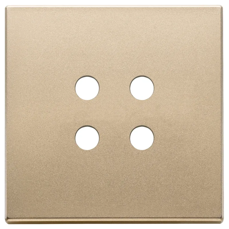 Vimar Plate 2Mx4 Tondo satin gold 22692-RN-88