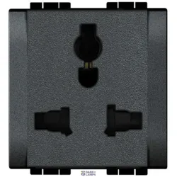 BTicino L4129 — Socket Outlet LivingLight 15A, 2P+E, 1 Outlet, 1 Module, 250 V AC