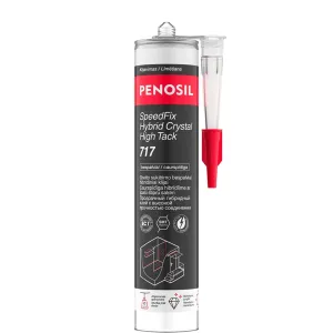 Ātras saķeres bezkrāsaina hibrīda līme, SpeedFix High Tack Crystal 717, bezkrāsaina, 290 ml, PENOSIL Ātras saķeres bezkrāsaina hibrīda līme, SpeedFix High Tack Crystal 717, bezkrāsaina, 290 ml, PENOSIL