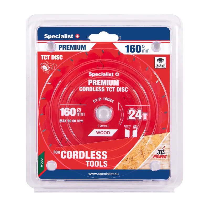 Specialist+ Griešanas disks 160x24Tx20mm, Cordless PREMIUM, SPECIALIST+ 51-2-16024
