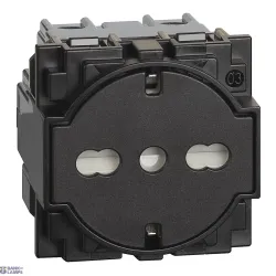BTicino KG4140A16F — Italian Standard розетка Outlet Living Now 16A, 250V, 2 Modules, Screwed terminal, IP20