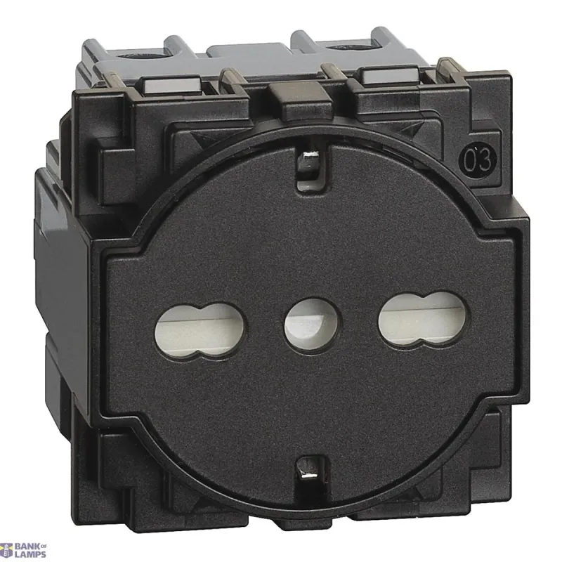 BTicino Italian Standard Socket Outlet Living Now 16A, 250V, 2 KG4140A16F