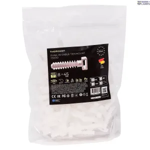 THORGEON 15030 — Push-In Cable Ties Mount 8x45 white (100 pcs) THORGEON 15030 — Push-In Cable Ties Mount 8x45 white (100 pcs)