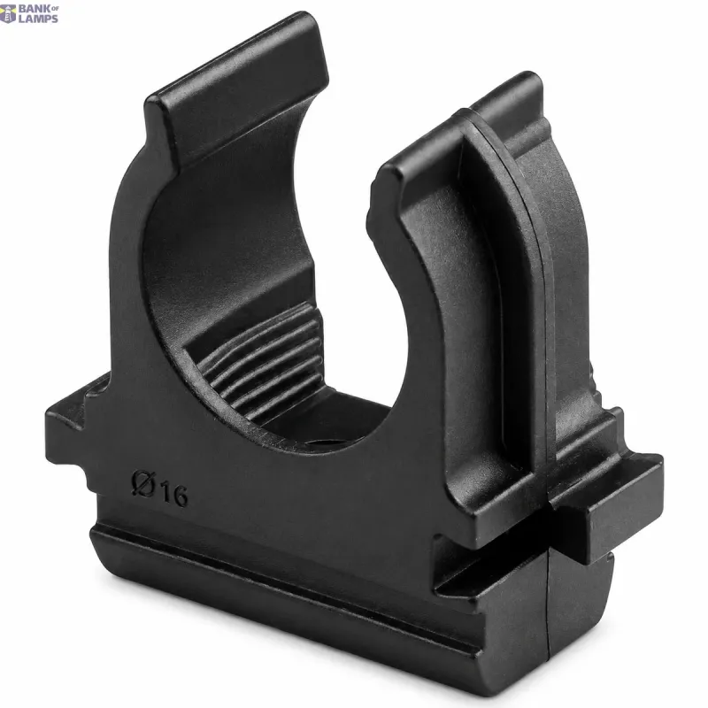THORGEON Conduit Plastic Snap Clips 25mm Black (50pcs bag) 15275