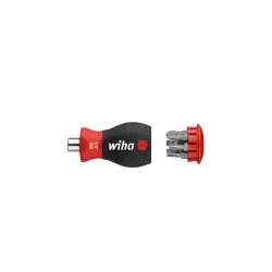 Wiha 33738 — Magazine bit holder Stubby, magnetic, 1/4