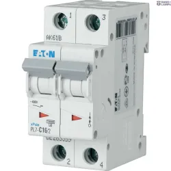 EATON 262765 — PL7-B16/2 Miniature circuit breaker (MCB), 16 A, 2p, characteristic: B EATON 262765 — PL7-B16/2 Miniature circuit breaker (MCB), 16 A, 2p, characteristic: B