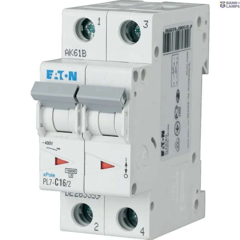 EATON PL7-B16/2 Miniature circuit breaker (MCB), 16 A, 2p 262765