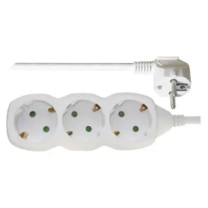 Pagarinātājs 3 ligzdu 3.0m ar zemējumu (balts) 1.5mm² Pagarinātājs 3 ligzdu 3.0m ar zemējumu (balts) 1.5mm²