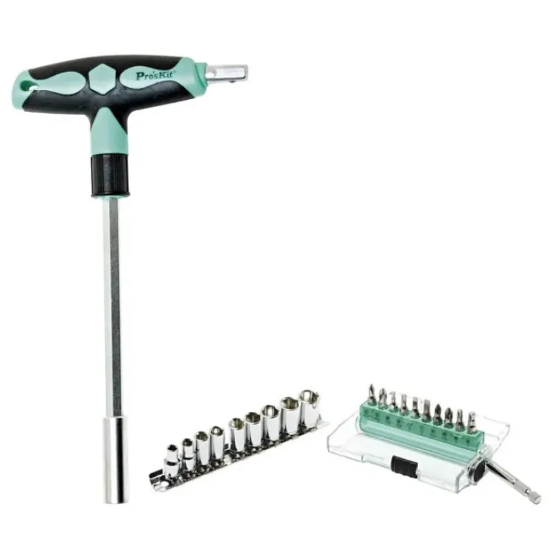 Pro'sKit 20 IN 1 T-veida rotura muciņatslēgu un skrūvgrieža uzgaļu SD-9701M