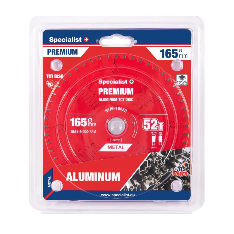 Specialist+ Griešanas disks 165x52Tx20mm, Aluminium PREMIUM, SPECIALIST+ 51-6-16552
