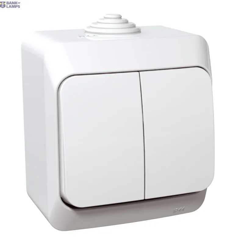 Schneider Electric Installation Switch Cedar Plus, 1P, White, ole 2-circuits WDE000550