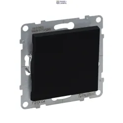 Legrand 721401 — One-Way Switch Suno Black, 10 A, 250 V, IP20, IK04