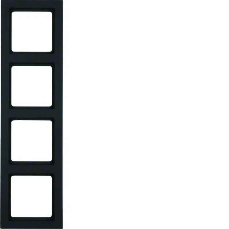 Berker Frame 4-Gang; Q.3, Anthracite Velvety, Lacquered 10146096