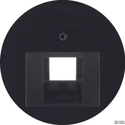 Berker 14072045 — FCC rozete outlet Centre plate R.1/R.3/R.classic, Black glossy