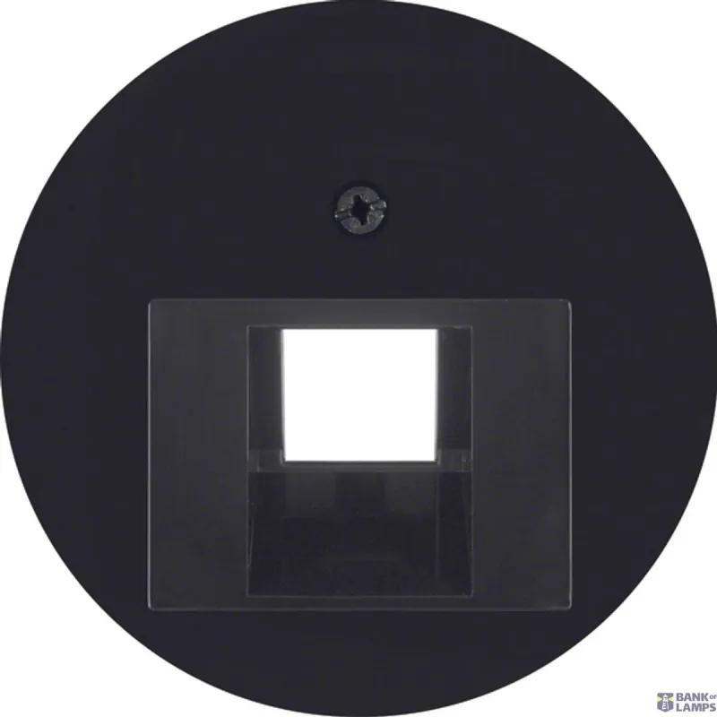 Berker FCC Socket outlet Centre plate R.1/R.3/R.classic, Black 14072045