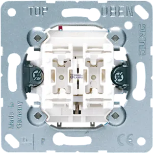 Jung 535U — poga Insert , 2-Gang poga, 2 x 1-Pole, 1-Way NO Contact, 10 A, 250 V