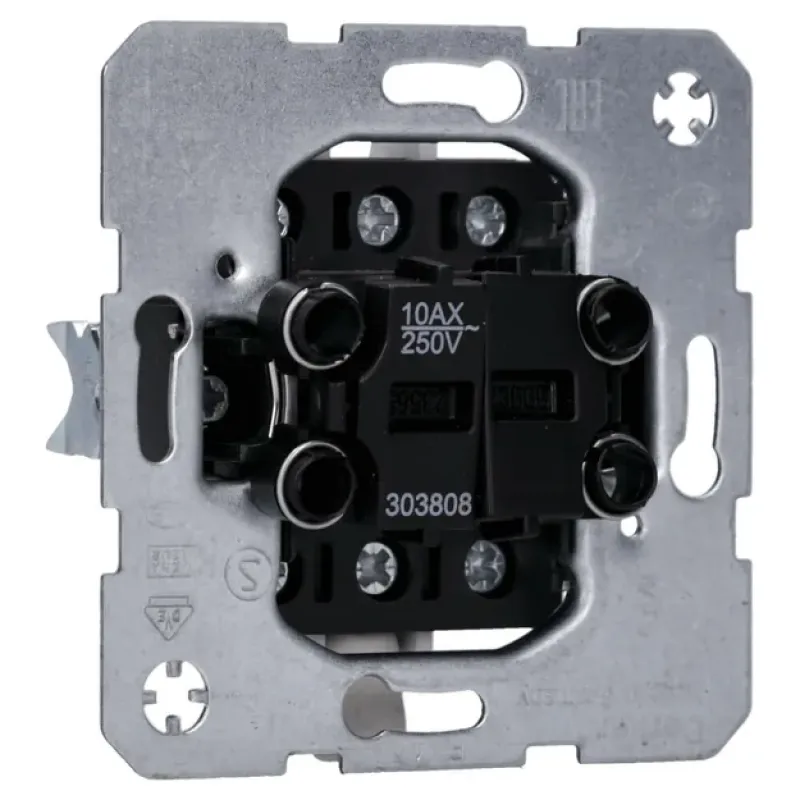 Berker Double changeover Switch Isolated Input Terminals, Light 303808