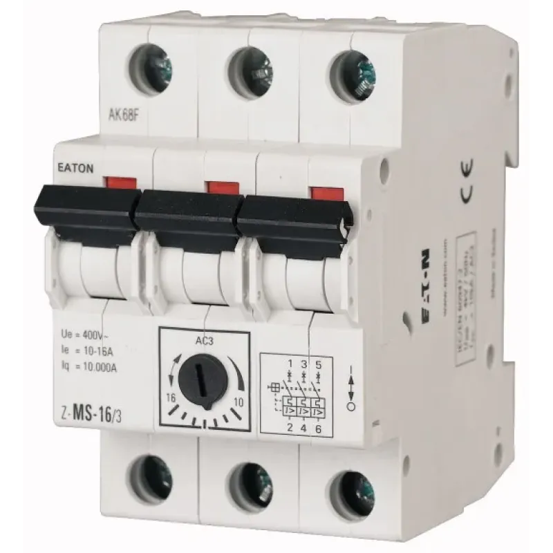 EATON Z-MS-6,3/3 Motor-Protective Circuit-Breakers, 4-6, 3A, 3 p 248410