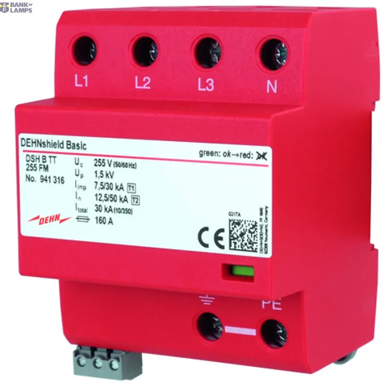 Dehn Combined Arrester application-optical shield B, type 1+2 941316