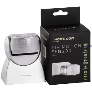 THORGEON 02013 — PIR Motion Sensor 12m 300W IP65 max1200W silver THORGEON 02013 — PIR Motion Sensor 12m 300W IP65 max1200W silver