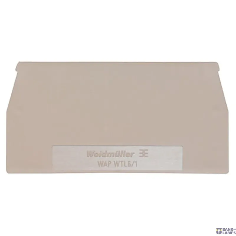 Weidmüller Terminal Block End Plate dark beige H 65 mm W 1.5 mm, Wemid 1068300000