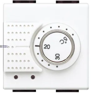 BTicino N4441 — термостат LivingLight 2 Modules, 230 V AC, 50–60Hz, White, 44×44×47mm