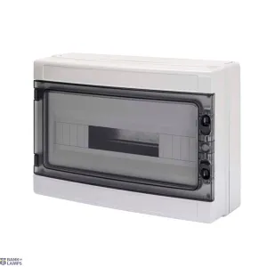 GEWISS GW40106 — Smooth Walls Enclosure Pre-arranged For Terminal Block, 18m IP65, 410x285x140, Grey RAL 7035
