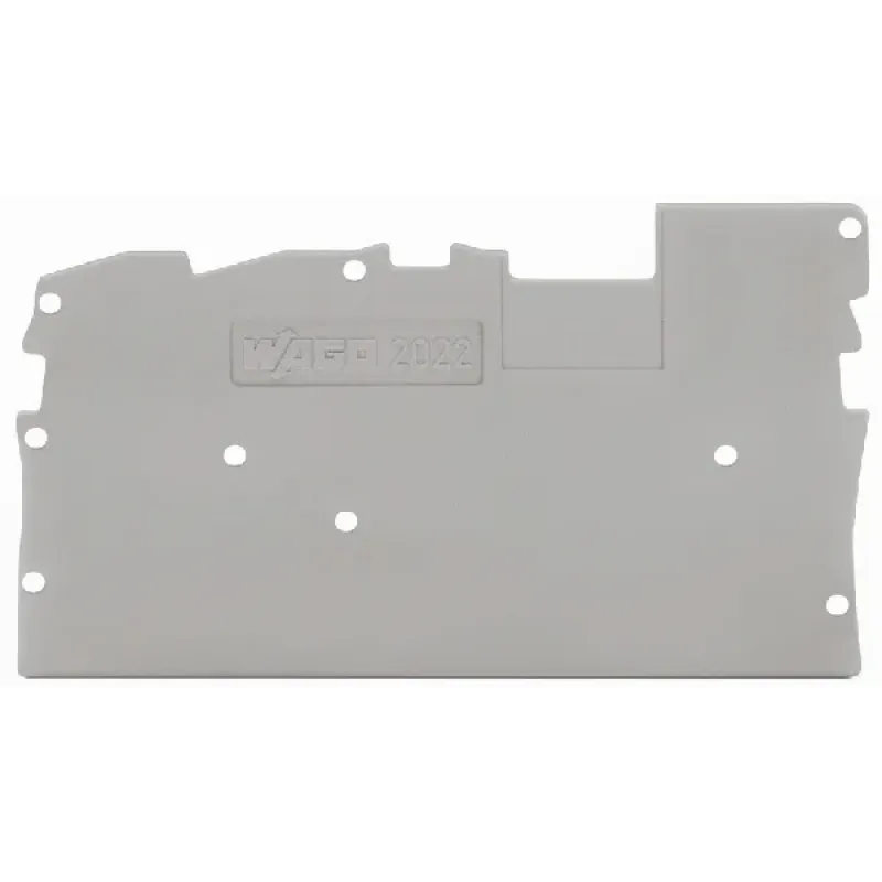 WAGO End and Intermediate Plate Gray, Orange, 1 mm Thick 2022-1391