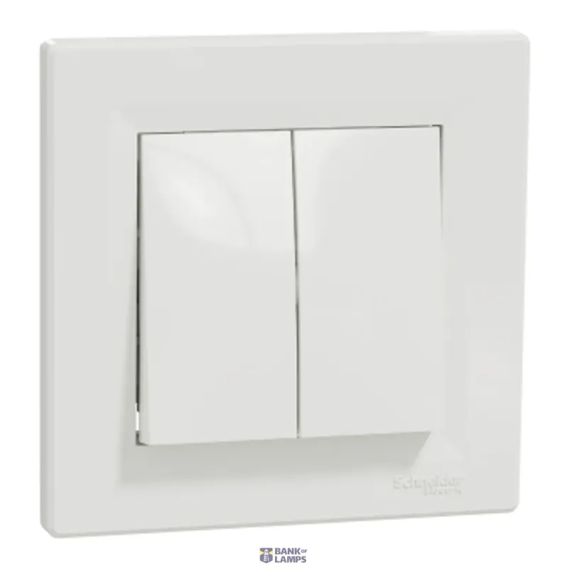 Schneider Electric Push-Switch Button Asfora, 1+1 switch, flush-mounted with EPH0300121