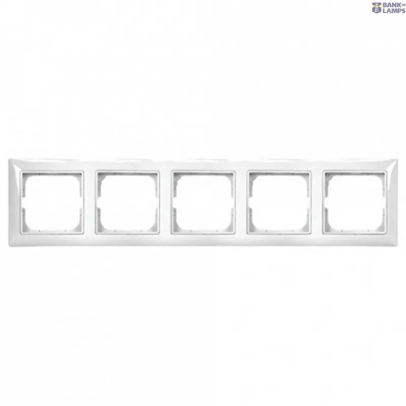 Busch-Jaeger 2515-94-507 Cover Frame 5gang(s) alpine white - Basic55 2CKA001725A1483
