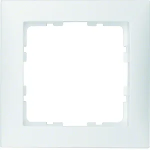 Berker 10119909 — Frame 1-Gang; S.1, Polar white, matt, Plastic Berker 10119909 — Frame 1-Gang; S.1, Polar white, matt, Plastic