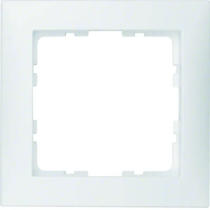 Berker Frame 1-Gang; S.1, Polar white, matt, Plastic 10119909