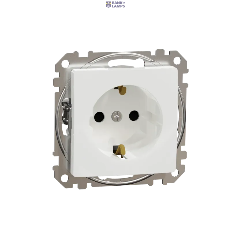 Schneider Electric Socket Outlet Sedna Design & Elements, White, Side Earth SDD111022