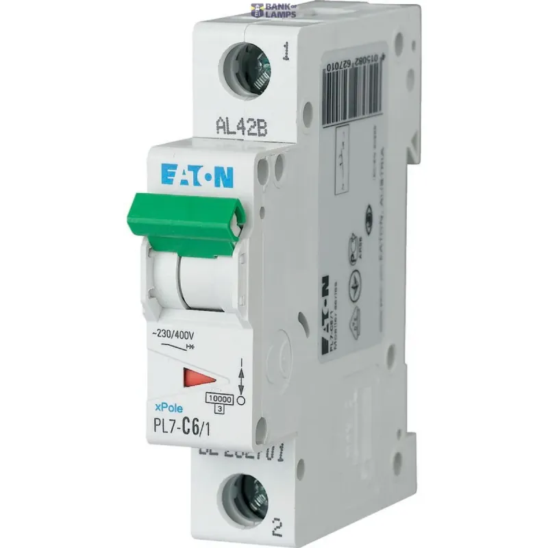 EATON PL7-C6/1 Miniature circuit breaker (MCB), 6 A, 1p 262701