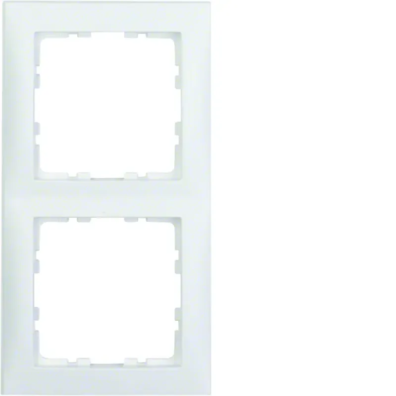 Berker Frame 2-Gang; S.1, Polar white, matt, Plastic 10129909