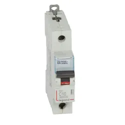 Legrand 407668 — автоматический выключатель DX3 10 A, 400 V, 1P, 10kA, 230 V, Depth 44 mm, Width 1