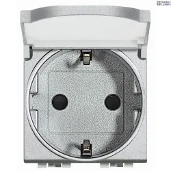 BTicino NT4141PW — Socket Outlet 16A, 2P+E, 2 Modules, 250 V AC, German Standard BTicino NT4141PW — Socket Outlet 16A, 2P+E, 2 Modules, 250 V AC, German Standard