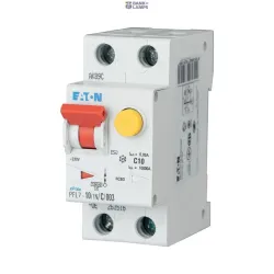 EATON 263435 — PFL7-10/1N/B/003-A RCD/MCB combination, 10 A, 30 mA, MCB trip characteristic: B, 1p+N, RCD trip characteristic: A