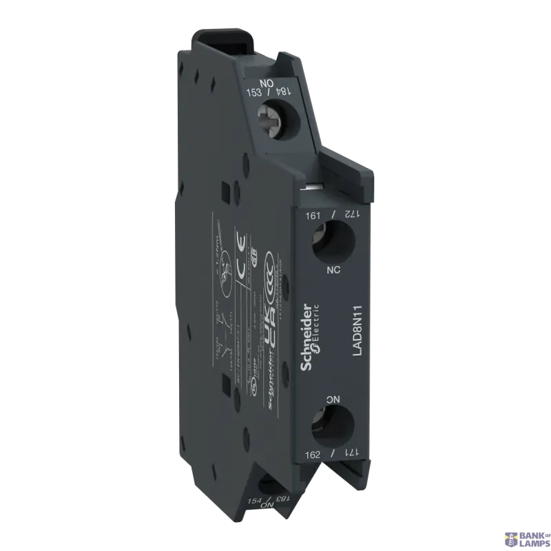 Schneider Electric Auxiliary Contact Block TeSys Deca, 1NO, Screw Terminals LAD8N11