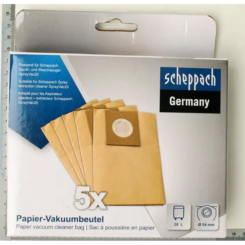 Scheppach Putekļu sūcēja maisi SprayVac20, Scheppach 7905701702