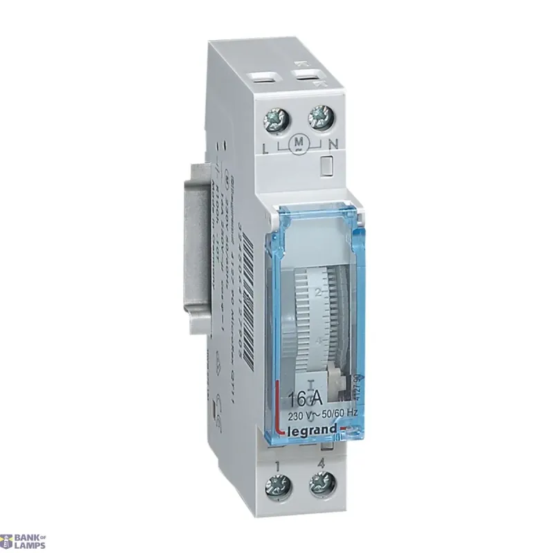 Legrand Time Switch IP20, 100, 50 - 60 Hz, 60 mm, 83 mm, 17.5 mm 412790