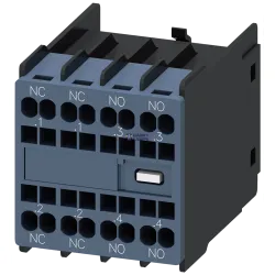 Siemens 3RH2911-2HA22 — auxiliary switch, on the front, 2 NO + 2 NC, .1/.2, .1/.2, .3/.4, .3/.4, current Siemens 3RH2911-2HA22 — auxiliary switch, on the front, 2 NO + 2 NC, .1/.2, .1/.2, .3/.4, .3/.4, current