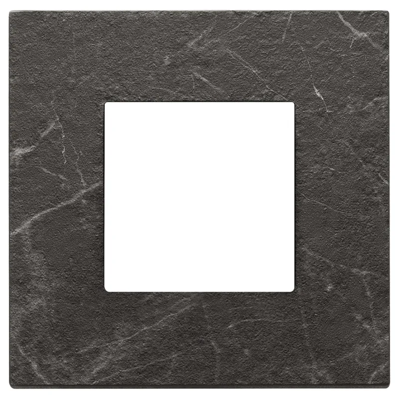Vimar Plate 2M marbl.stoneware black Marquina 22642-53