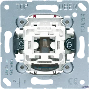 Jung 506KOU — slēdzis Insert , 1-Gang slēdzis with Indicator Light, 1-Pole, 2-Way, 10 AX, 250 V