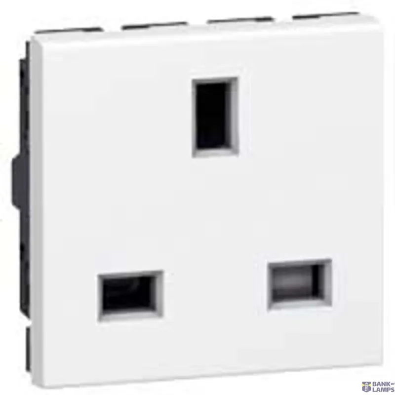 Legrand Socket Outlet Mosaic 2P+E, 13A, 2 Modules, White, 250V 077505
