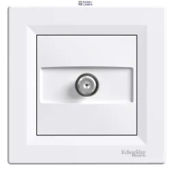 Schneider Electric EPH3700221 — Socket Asfora, White, 4dB, SAT Intermediate