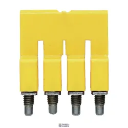 Weidmüller 1053860000 — Terminal Block Cross-Connector when screwed in, yellow, 32 A Poles 4 P 5.10 Ins Yes W 7 mm Weidmüller 1053860000 — Terminal Block Cross-Connector when screwed in, yellow, 32 A Poles 4 P 5.10 Ins Yes W 7 mm