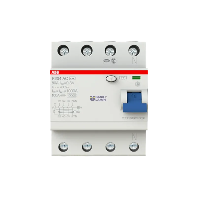 ABB F204 A-80/0.3 Residual Current Circuit Breaker 4P A type 2CSF204101R3800