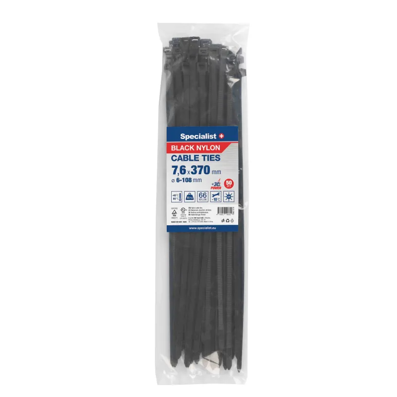 Specialist+ SPECIALIST+ neilona siksna, melna, 7.6 x 370 mm, 50 gab. 81-3-7380J